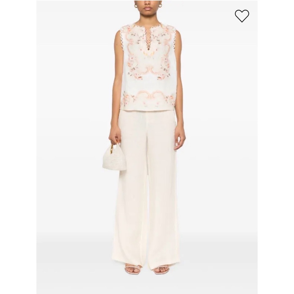 Johanna Ortiz cream pants size 4
